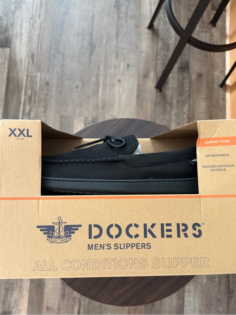 Dockers Men's Black Slip-On Slippers - XXL
